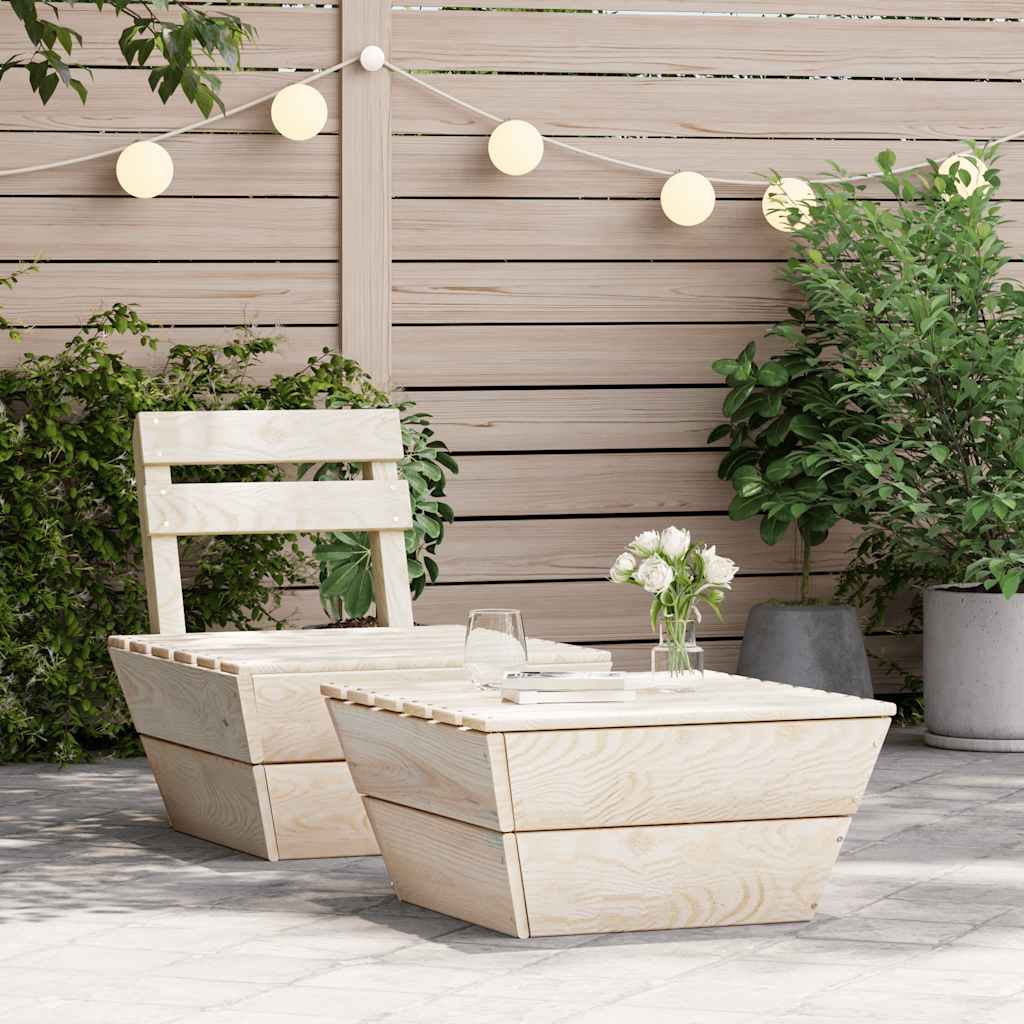 vidaXL 2-tlg. Garten-Lounge-Set Imprägniertes Fichtenholz