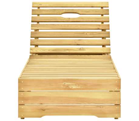 vidaXL Chaise longue Bois de pin impr&eacute;gn&eacute; de vert