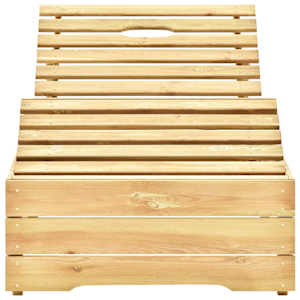 vidaXL Saulės gultas, žaliai impregnuota pu&scaron;ies mediena