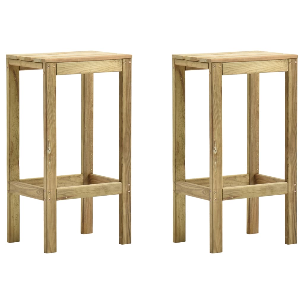 Petrashop  Zahradní barové stoličky 2 ks impregnované borové dřevo