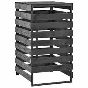 vidaXL Πλαίσιο Μονό για Κάδους 70x75x121 εκ. από Βαμμένο Μασίφ Πεύκο