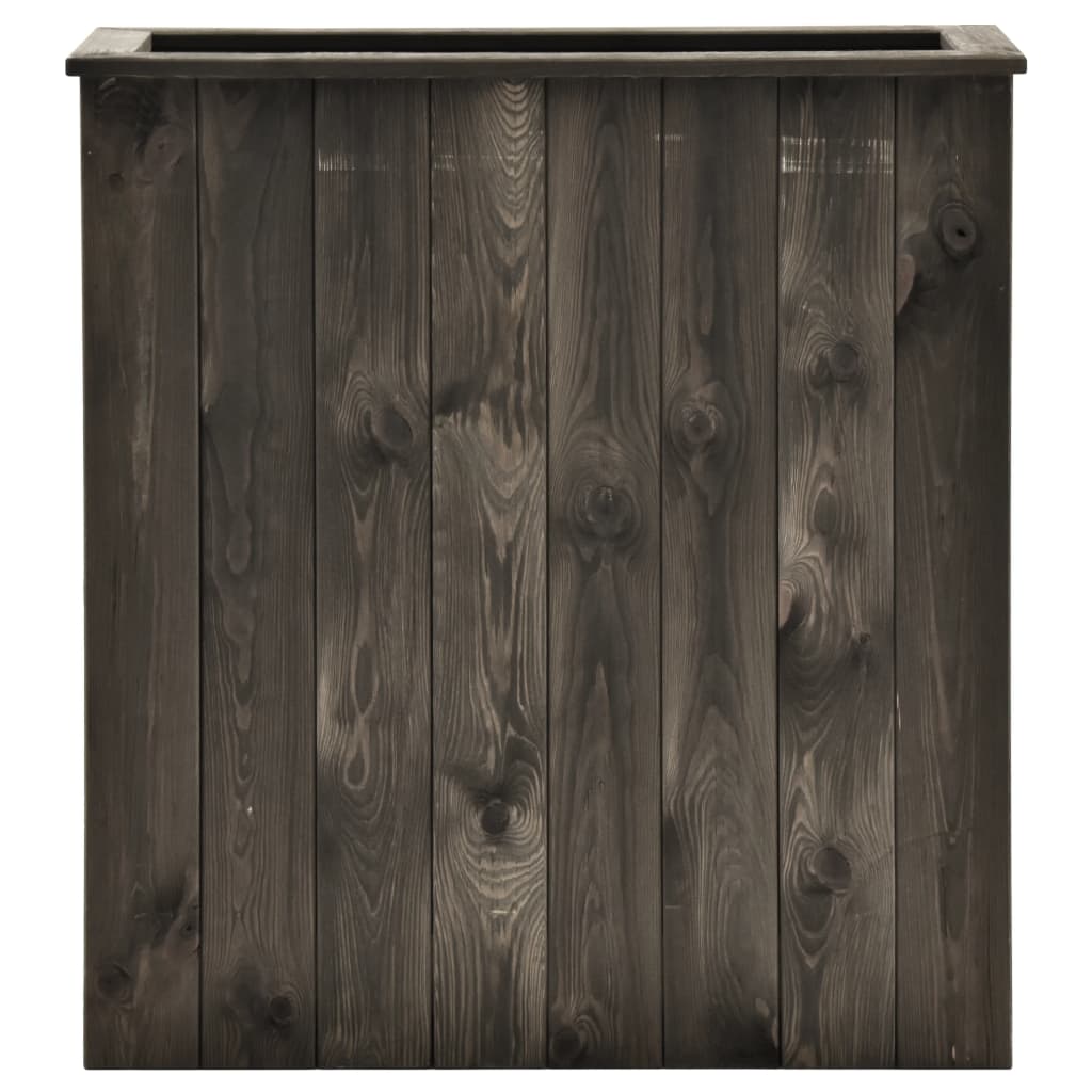 vidaXL Vyvýšený záhon tmavě šedý 74 x 32 x 80 cm masivní borové dřevo