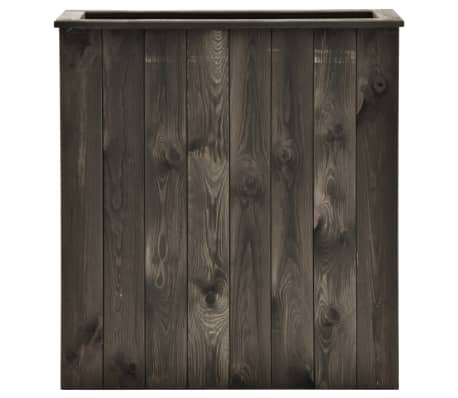 vidaXL Podwyższona donica ogrodowa, szara, 74x32x80 cm, drewno sosnowe
