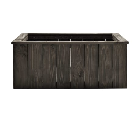 vidaXL Korotettu kukkalaatikko tummanharmaa 74x77x30 cm t&auml;ysi m&auml;nty