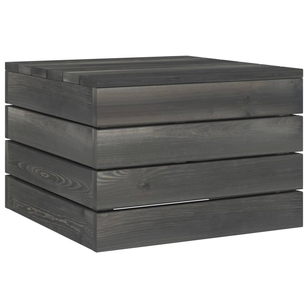 vidaXL Tuintafels 2 st pallet massief grenenhout donkergrijs afbeelding