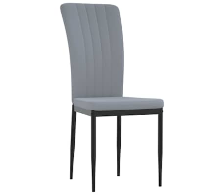 vidaXL Chaises &agrave; manger lot de 2 Gris clair Velours