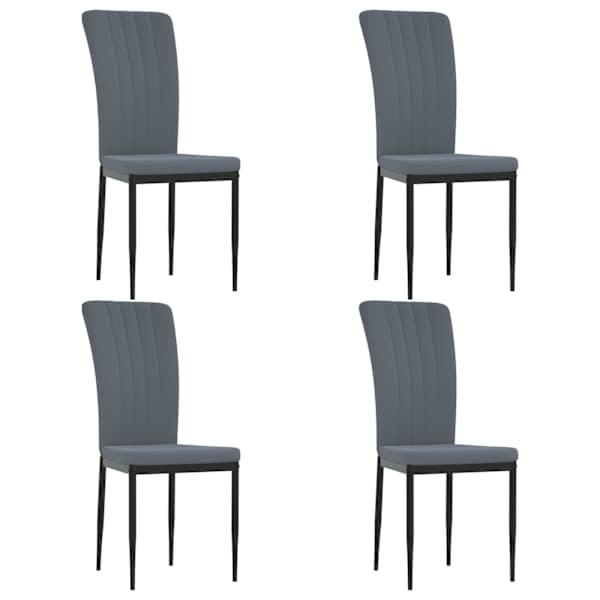 vidaXL s&ouml;&ouml;gitoolid 4 tk, tumehall, samet