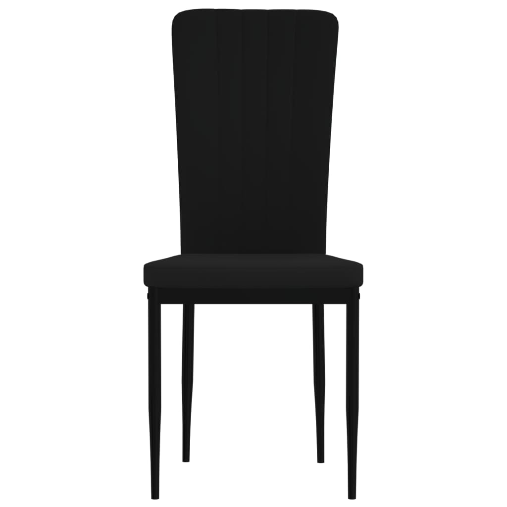  Jedálenské stoličky 4 ks čierne zamatové