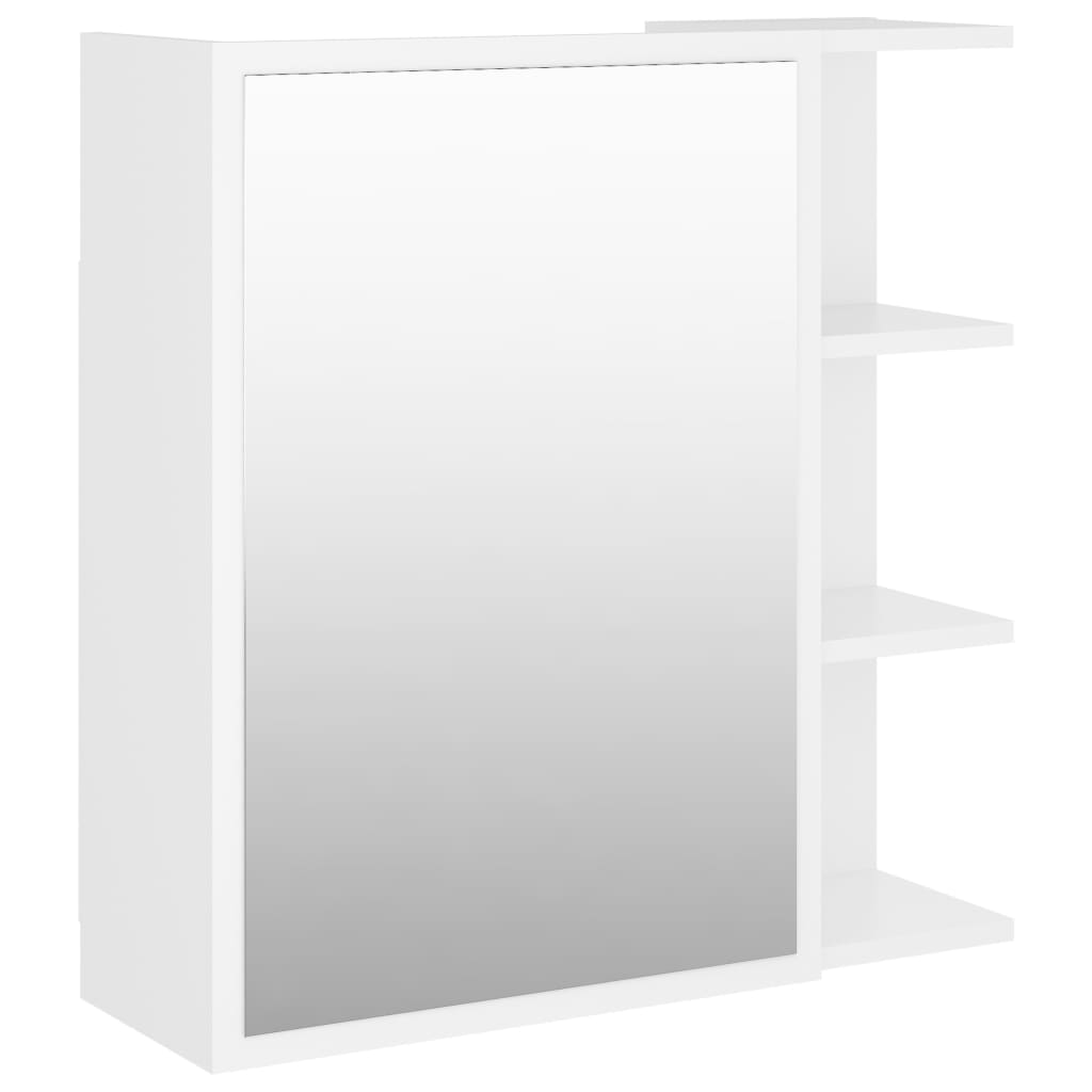 vidaXL Koupelnová skříňka se zrcadlem bílá 62,5x20,5x64 cm kompozit