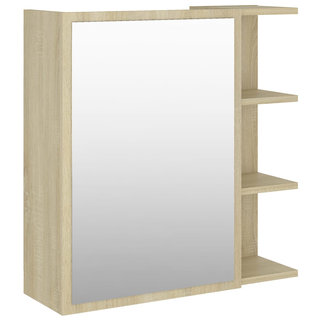 Koupelnová skříňka zrcadlo dub sonoma 62,5x20,5x64 dřevotříska