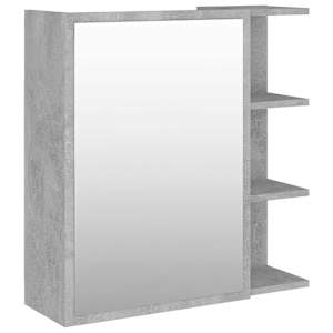 vidaXL vannitoa peeglikapp betoonhall 62,5x20,5x64 cm tehispuit