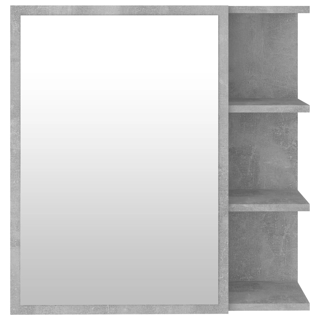 Bad-Spiegelschrank Betongrau 62,5×20,5×64 cm Spanplatte