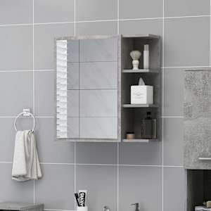 Zrcadlová skříňka betonově šedá 62,5x20,5x64cm kompozitní dřevo - obrázek 1