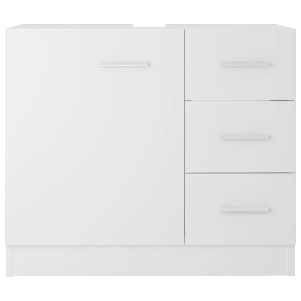 Waschbeckenunterschrank Weiß 63x30x54 cm Spanplatte