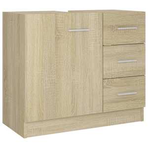 Skříňka pod umyvadlo dub sonoma 63x30x54 cm kompozitní dřevo - obrázek 2