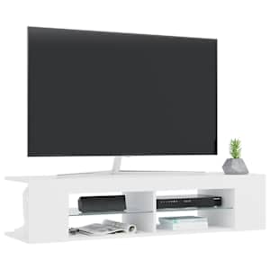 TV skříňka s LED osvětlením bílá 135 x 39 x 30 cm - obrázek 6
