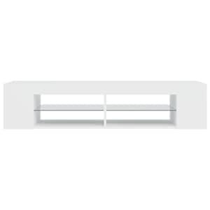 TV skříňka s LED osvětlením bílá 135 x 39 x 30 cm - obrázek 8