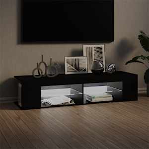 TV skříňka s LED osvětlením černá 135 x 39 x 30 cm - obrázek 3