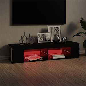 TV skříňka s LED osvětlením černá 135 x 39 x 30 cm - obrázek 5