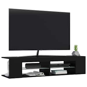 TV skříňka s LED osvětlením černá 135 x 39 x 30 cm - obrázek 6