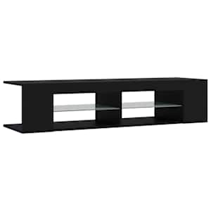 TV skříňka s LED osvětlením černá 135 x 39 x 30 cm - obrázek 7