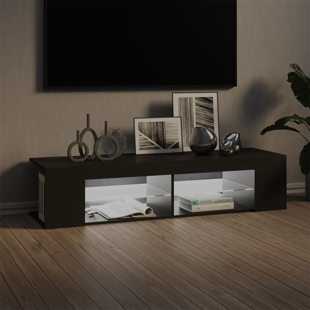 

vidaXL Tv-meubel met LED-verlichting 135x39x30 cm grijs