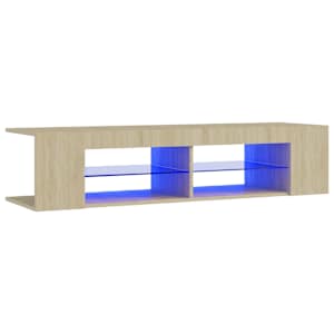 TV skříňka s LED osvětlením dub sonoma 135 x 39 x 30 cm - obrázek 2