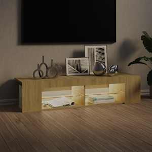 TV skříňka s LED osvětlením dub sonoma 135 x 39 x 30 cm - obrázek 3