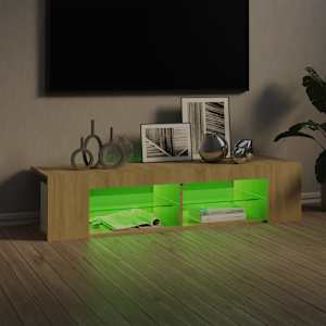 TV skříňka s LED osvětlením dub sonoma 135 x 39 x 30 cm - obrázek 5