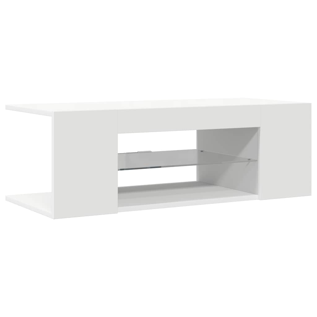 

vidaXL Tv-meubel met LED-verlichting 90x39x30 cm wit