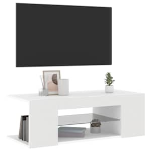TV skříňka s LED osvětlením bílá 90 x 39 x 30 cm - obrázek 3