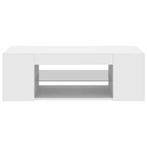 TV skříňka s LED osvětlením bílá 90 x 39 x 30 cm - obrázek 4