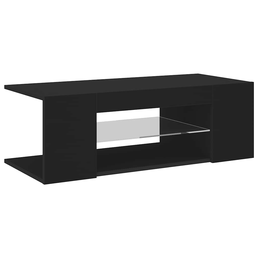 Thumbnail - vidaXL TV-Schrank mit LED-Leuchten Schwarz 90x39x30cm