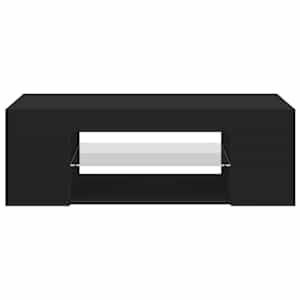 TV skříňka s LED osvětlením černá 90 x 39 x 30 cm - obrázek 4