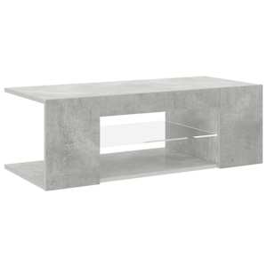vidaXL telerialus LED-tuledega, betoonhall, 90 x 39 x 30 cm