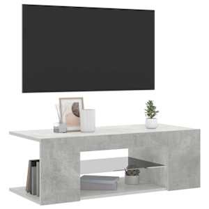 TV skříňka s LED osvětlením betonově šedá 90 x 39 x 30 cm - obrázek 3