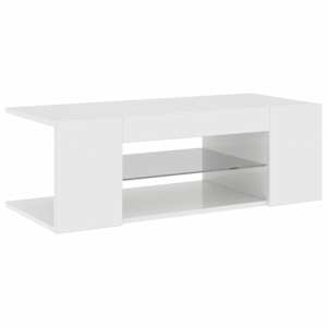 TV skříňka s LED osvětlením bílá s vysokým leskem 90x39x30 cm - obrázek 2