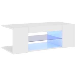 TV skříňka s LED osvětlením bílá s vysokým leskem 90x39x30 cm - obrázek 4