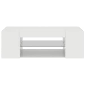 TV skříňka s LED osvětlením bílá s vysokým leskem 90x39x30 cm - obrázek 5