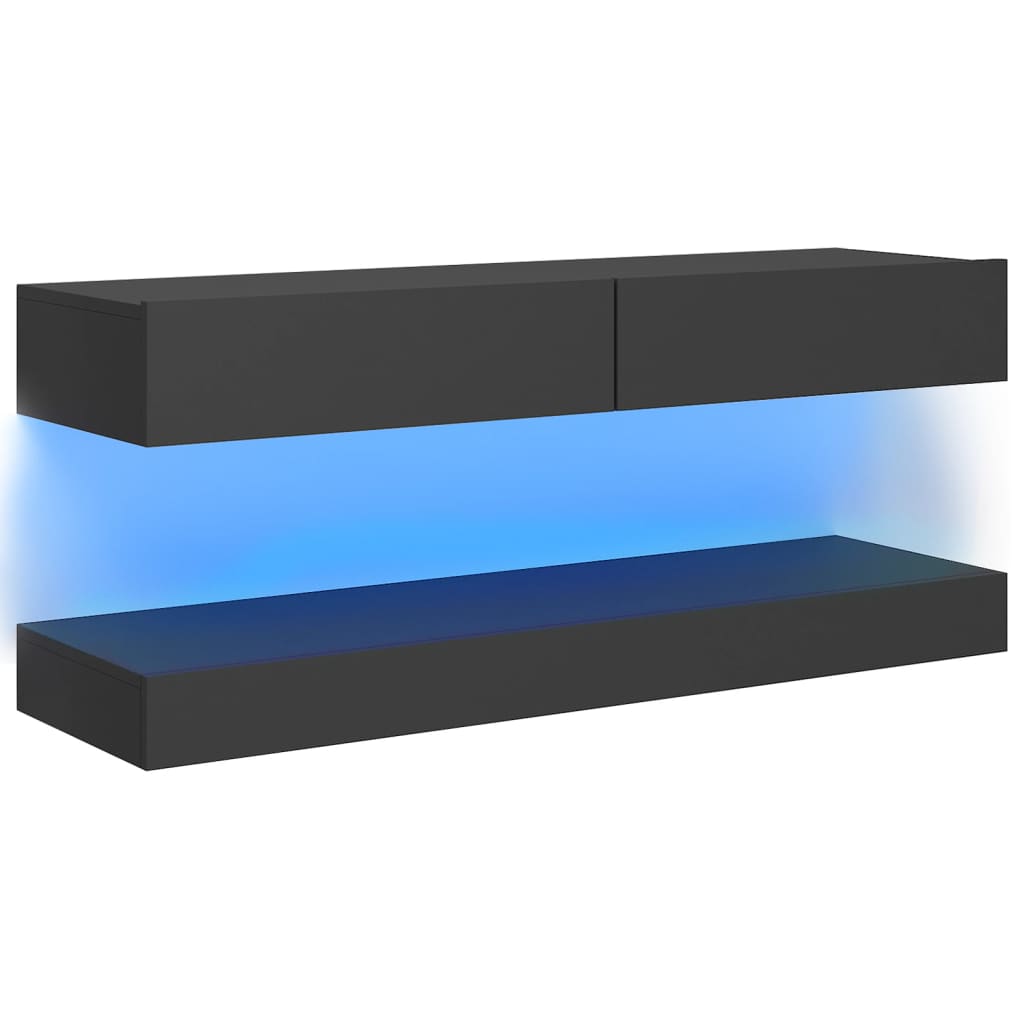 

vidaXL TV Cabinet with LED Lights Gray 47.2"x13.8"