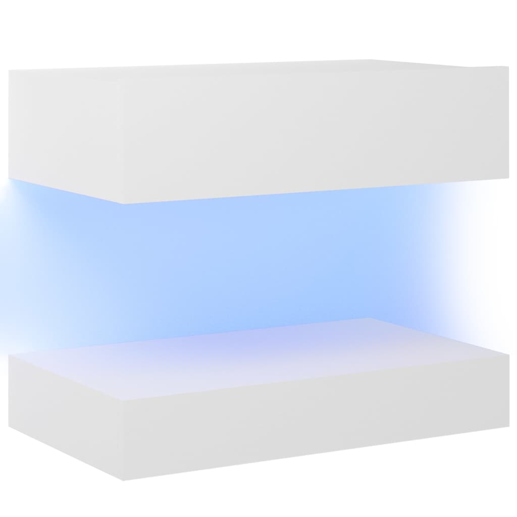

vidaXL Tv-meubelen 2 st met LED-verlichting 60x35 cm wit