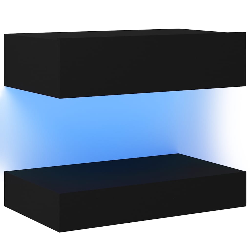 

vidaXL TV Cabinet with LED Lights Black 23.6"x13.8"