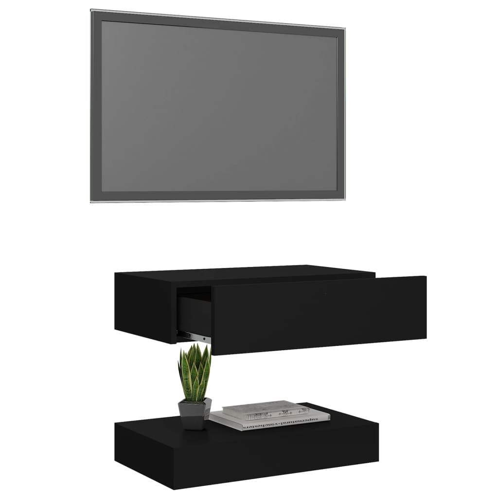Meuble TV avec lumières LED Noir 60×35 cm | meublestv.fr 9