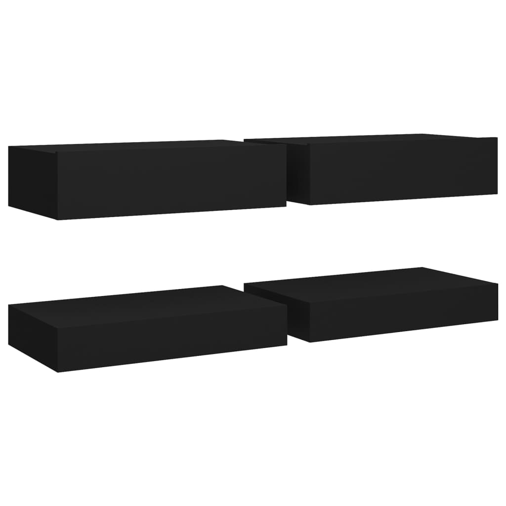

vidaXL Tv-meubelen 2 st met LED-verlichting 60x35 cm zwart