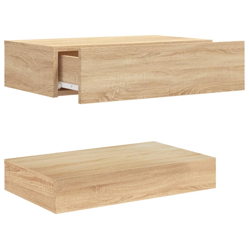 ТВ шкаф с LED осветление, дъб сонома, 60x35 см