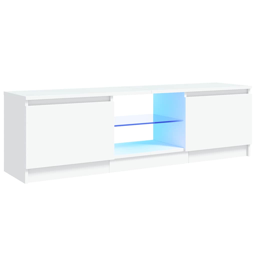 vidaXL TV skříňka s LED osvětlením bílá 120 x 30 x 36 cm