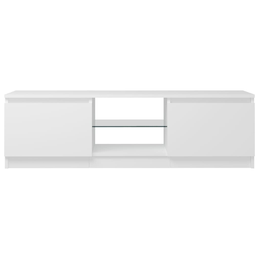 Meuble TV avec lumières LED Blanc 120x30x35,5 cm | meublestv.fr 10