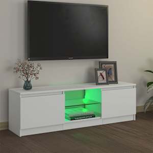 TV skříňka s LED osvětlením bílá 120 x 30 x 36 cm - obrázek 4