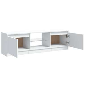 TV skříňka s LED osvětlením bílá 120 x 30 x 36 cm - obrázek 9