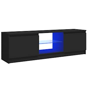 TV skříňka s LED osvětlením černá 120 x 30 x 36 cm - obrázek 2